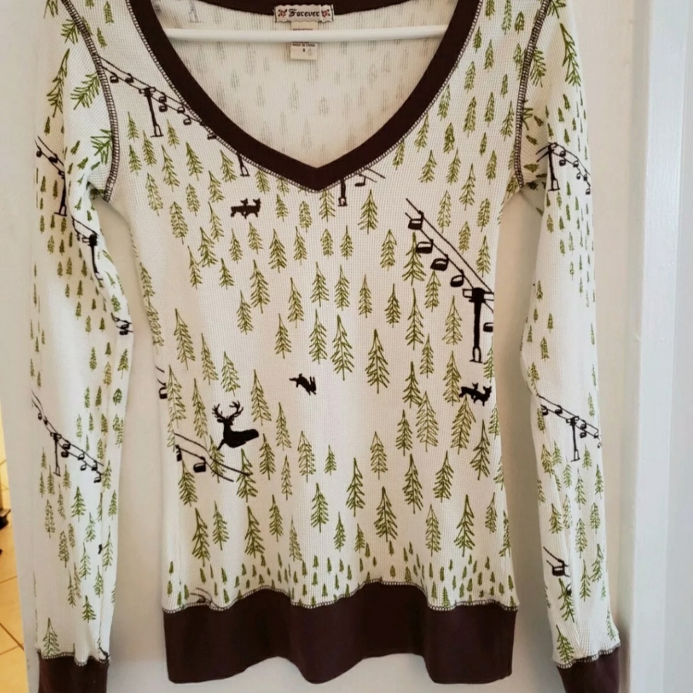 ❄Forever 21 cotton/spandex long sleeves top size small❄